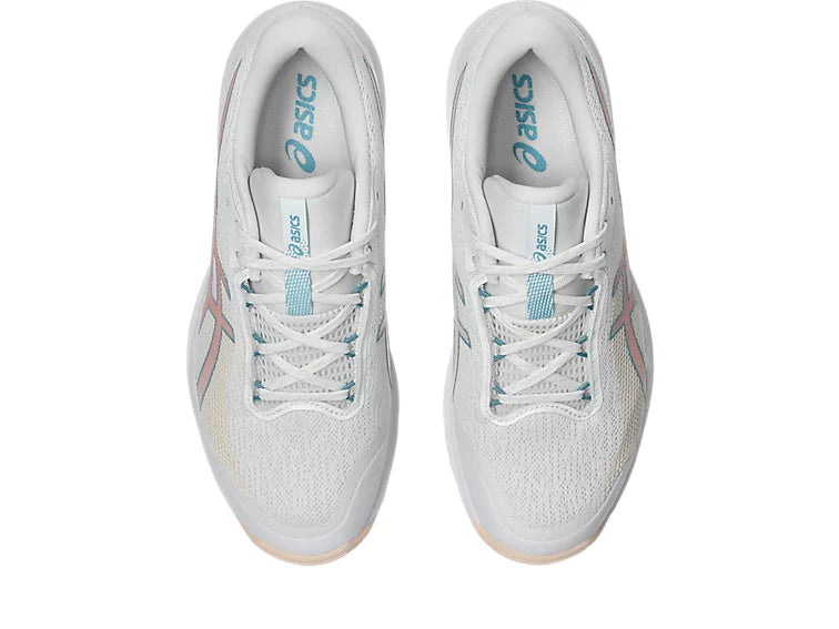 Asics Netburner Academy 10 Ladies Netball Shoes - White/Wild Blossom