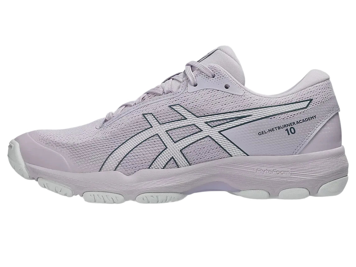 Asics Netburner Academy 10 Ladies Netball Shoes - Dahlia/White