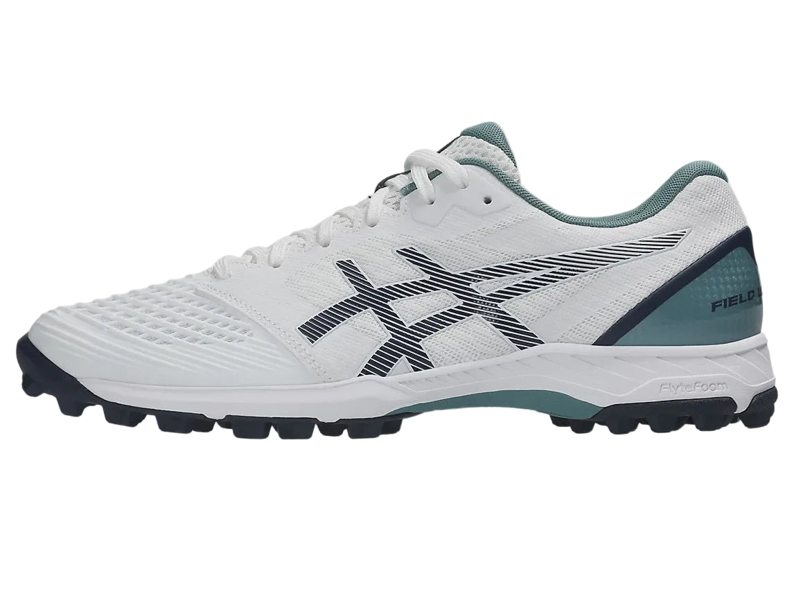 Asics Field Ultimate FF2 Mens Hockey Shoes - White/Foggy Teal