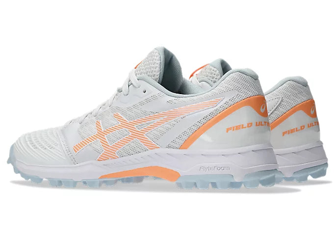 Asics Field Ultimate FF 2 Ladies Hockey Shoes - White/Bright Sunstone