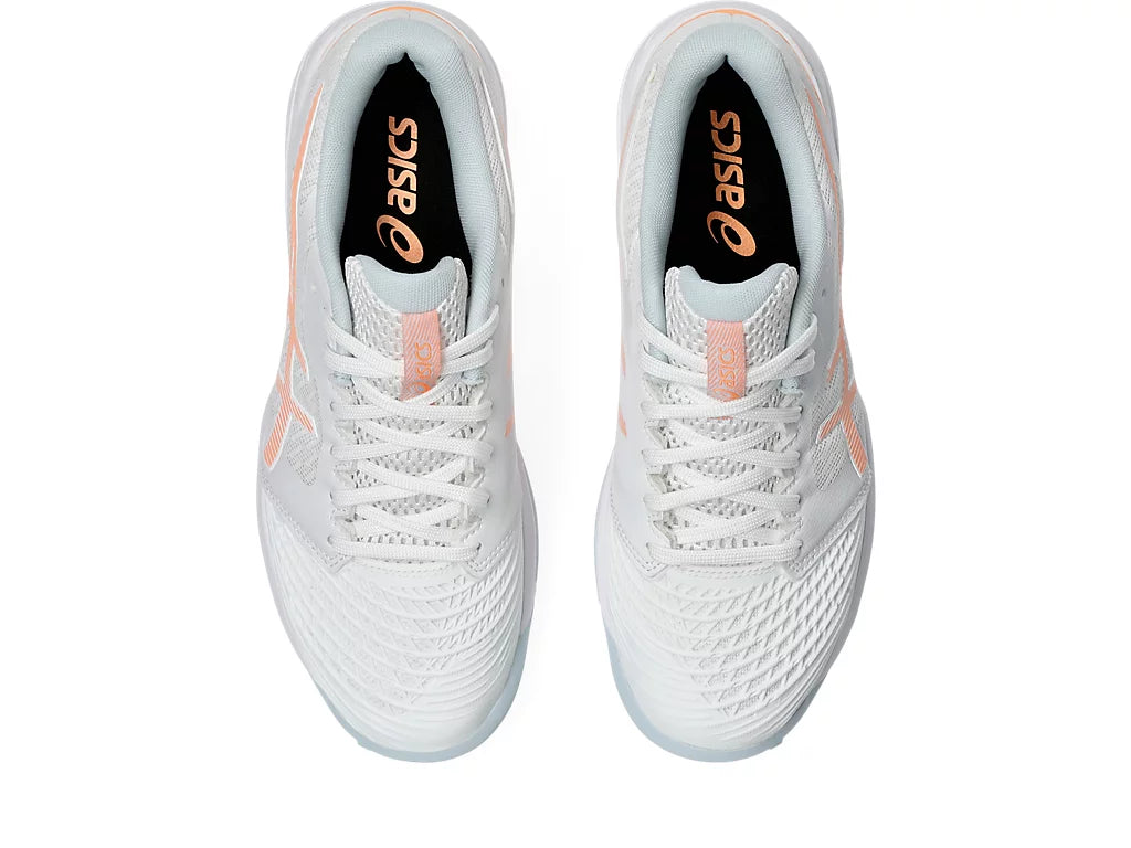 Asics Field Ultimate FF 2 Ladies Hockey Shoes - White/Bright Sunstone