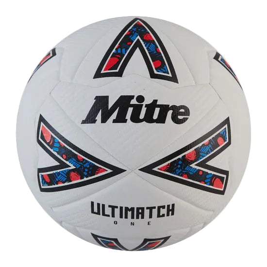 Mitre Ultimatch One Football - White/Blue/Red