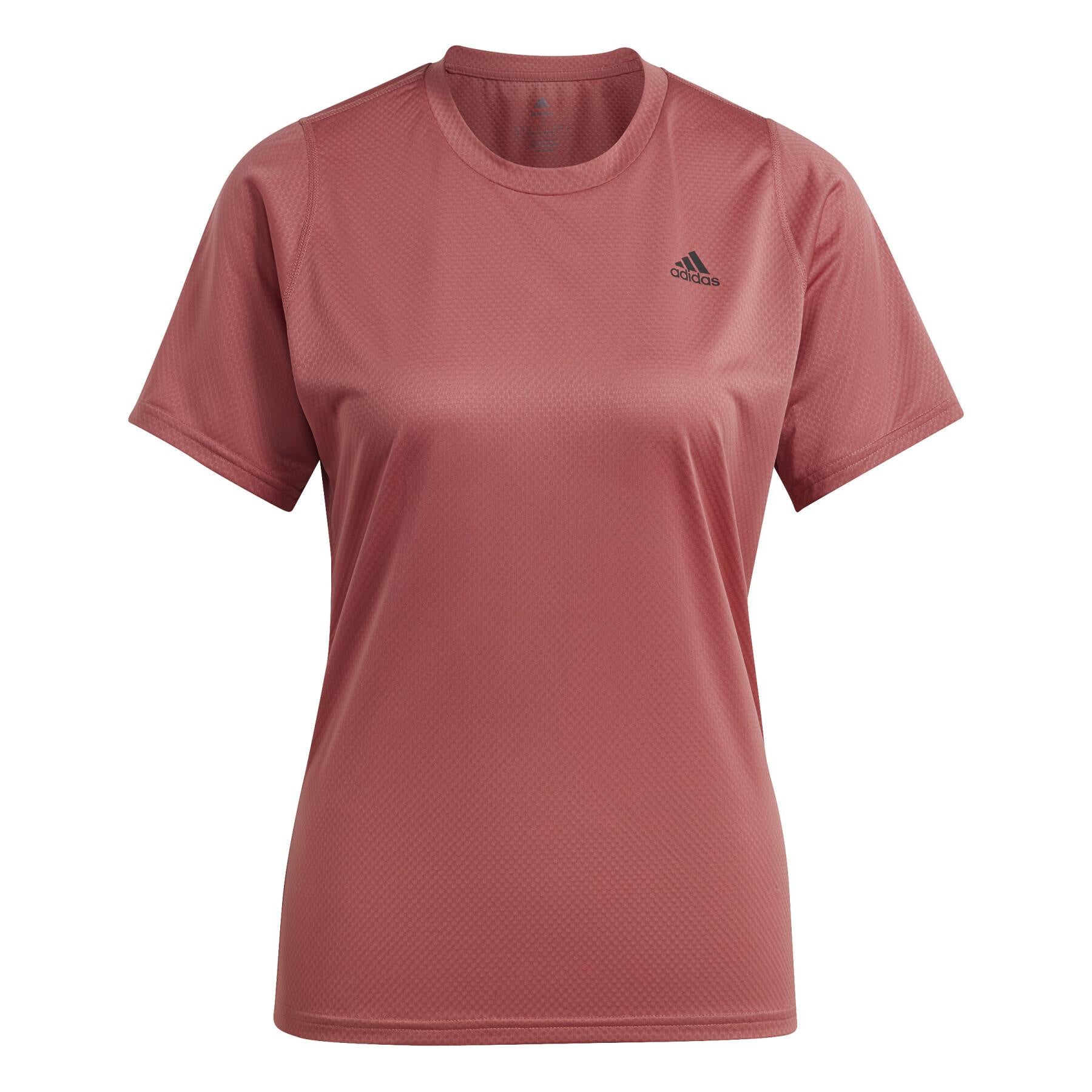 Adidas Ladies Run Icon Tee - Wonder Red-Bruntsfield Sports Online