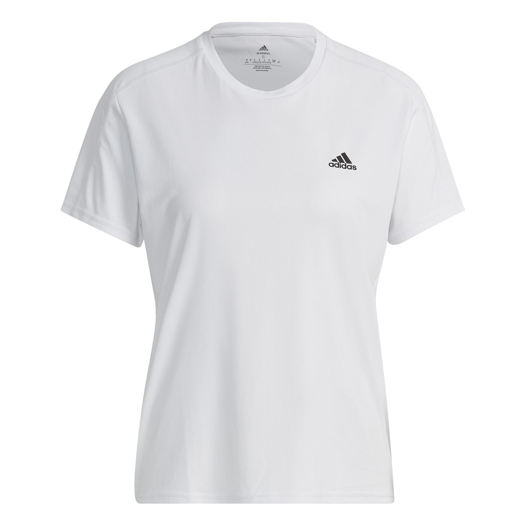 Adidas Ladies Run It Tee - White-Bruntsfield Sports Online