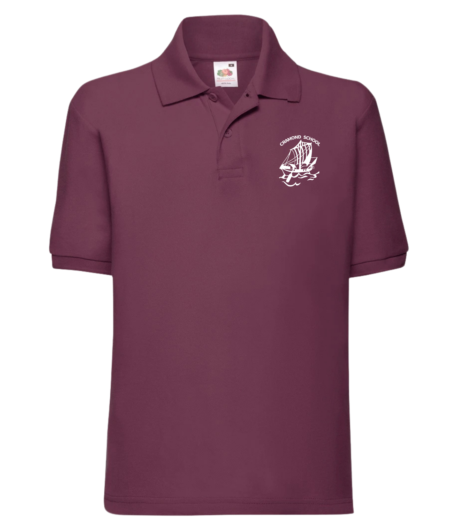 Cramond Primary Polo Shirt Maroon