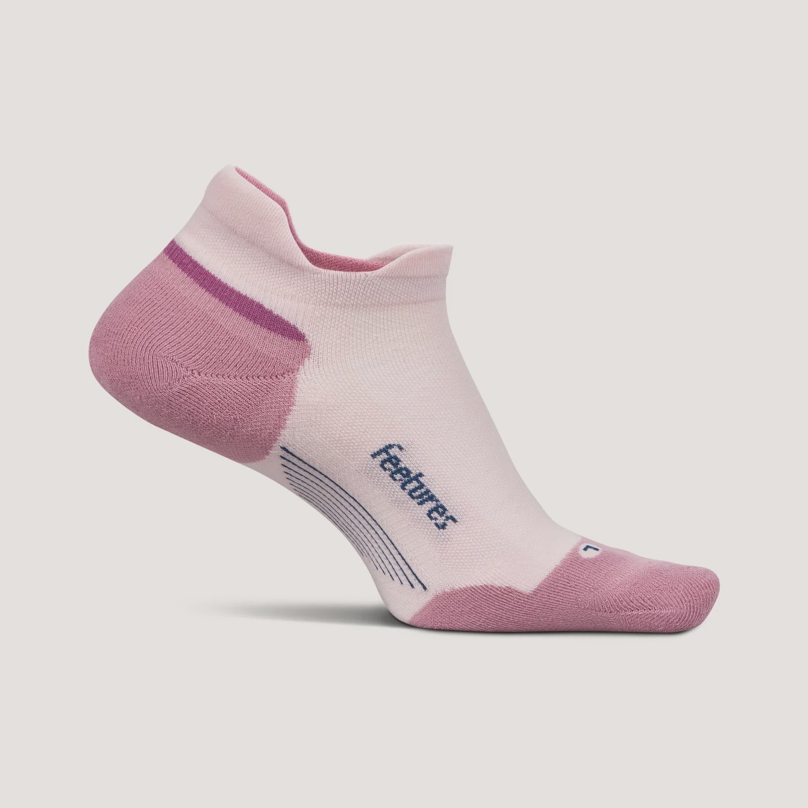 Feetures Elite Light Cushion No Show Tab -Pink Salt