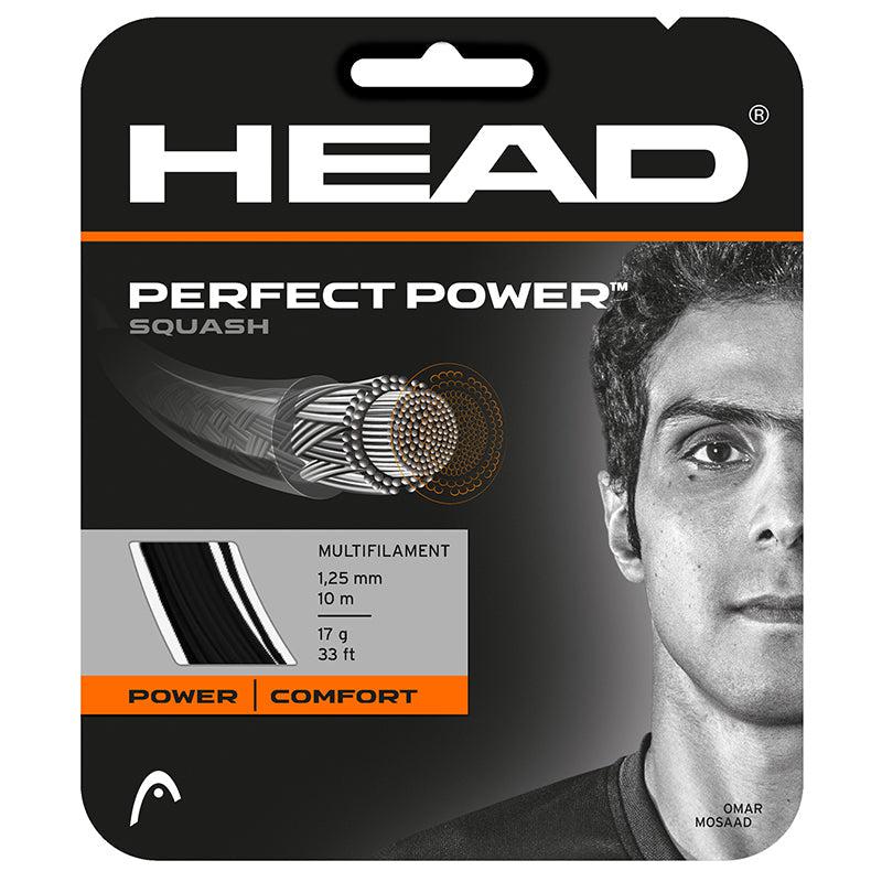 Head Perfect Power Squash String - Black-Bruntsfield Sports Online