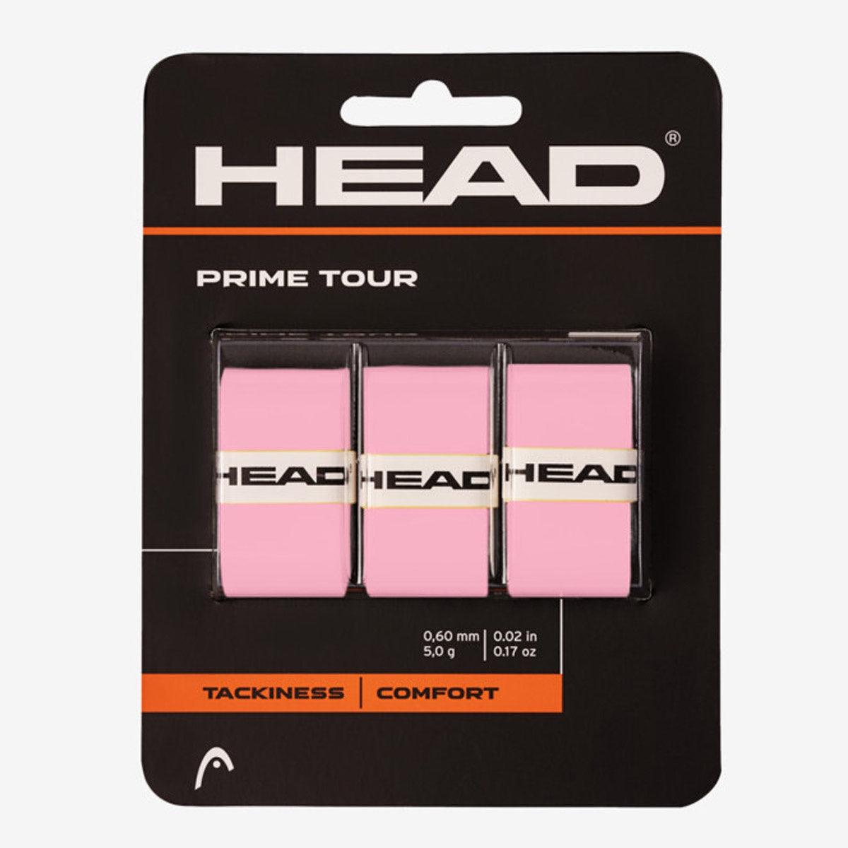 Head Prime Tour Overgrips 3Pk - Pink-Bruntsfield Sports Online