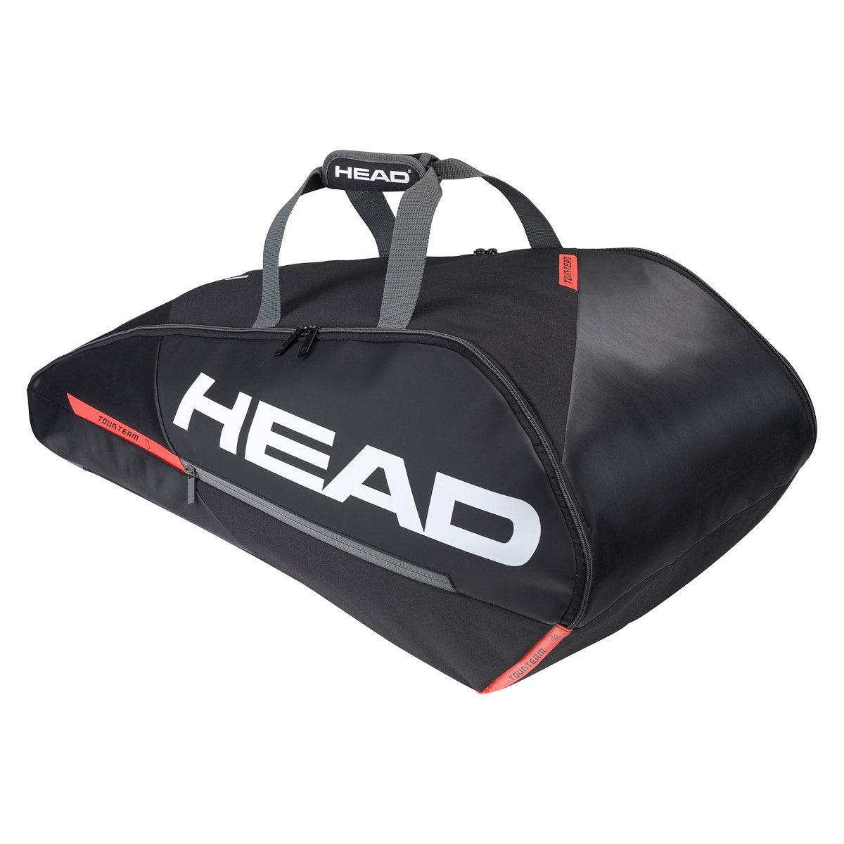Head Tour Team 9R Tennis Bag (Black- Orange)-Bruntsfield Sports Online