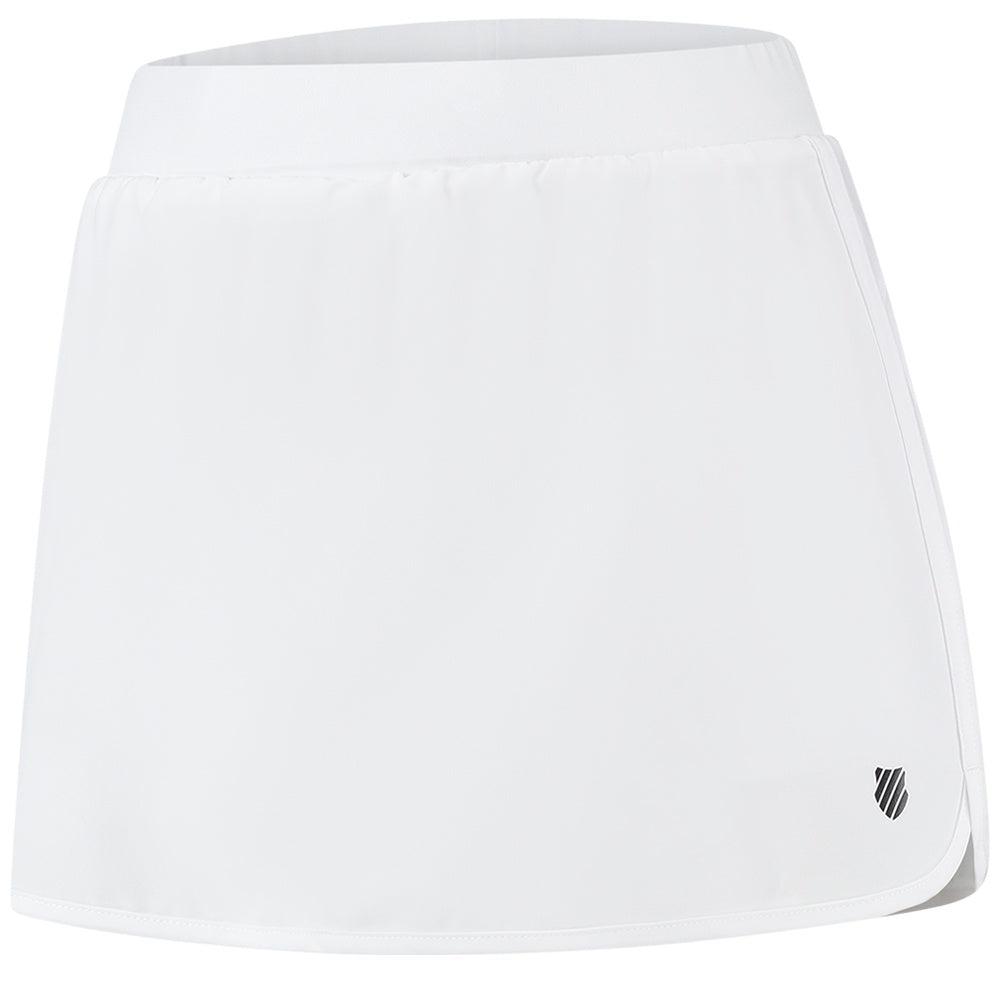 K-Swiss Hypercourt Ladies Tennis Skirt - White-Bruntsfield Sports Online