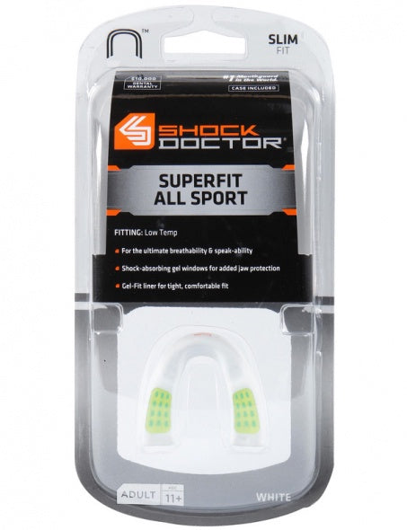 Shock Doctor SuperFit All Sport Mouth Guard (White/Youth<10)