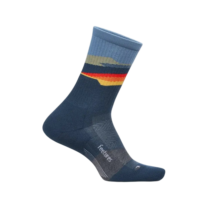 Feetures Trail Max Cushion Mini Crew Sock - Tectonic Navy