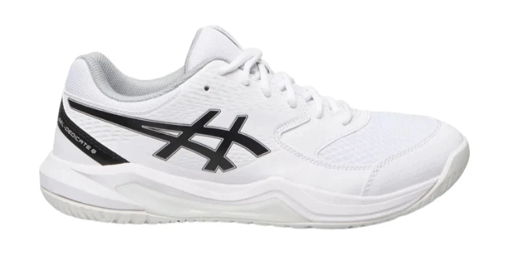 Asics Gel Dedicate 8 Tennis Shoes - White/Black