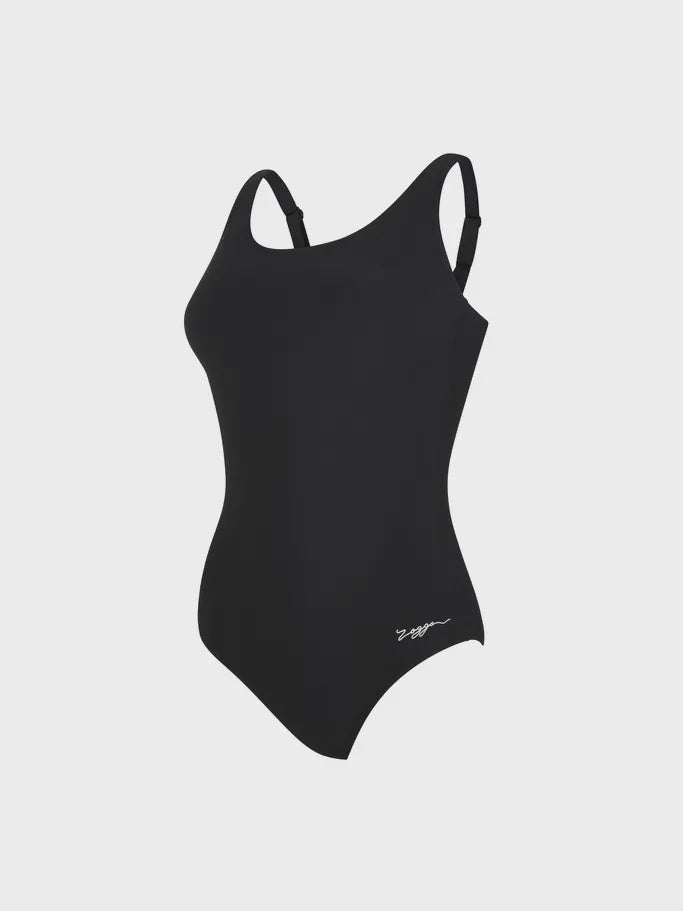 Zoggs Cottesloe Adjustable Scoopback Ladies Swimming Costume - Black