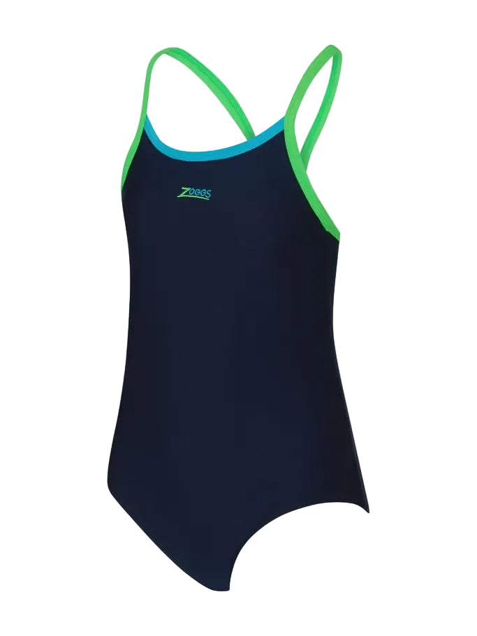 Zoggs Kerrawa Strikeback Girls Swimsuit - Fishdom