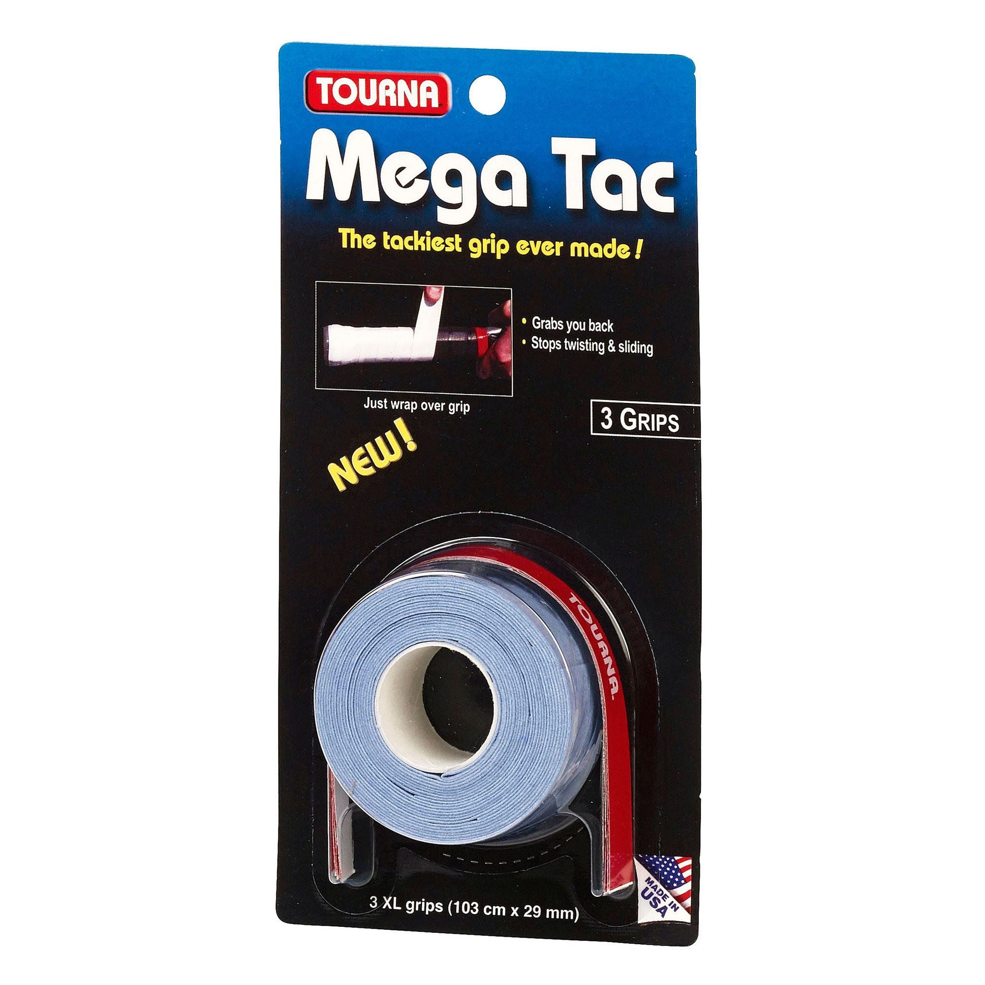 Tourna Grip Mega Tac Tennis Grip x3