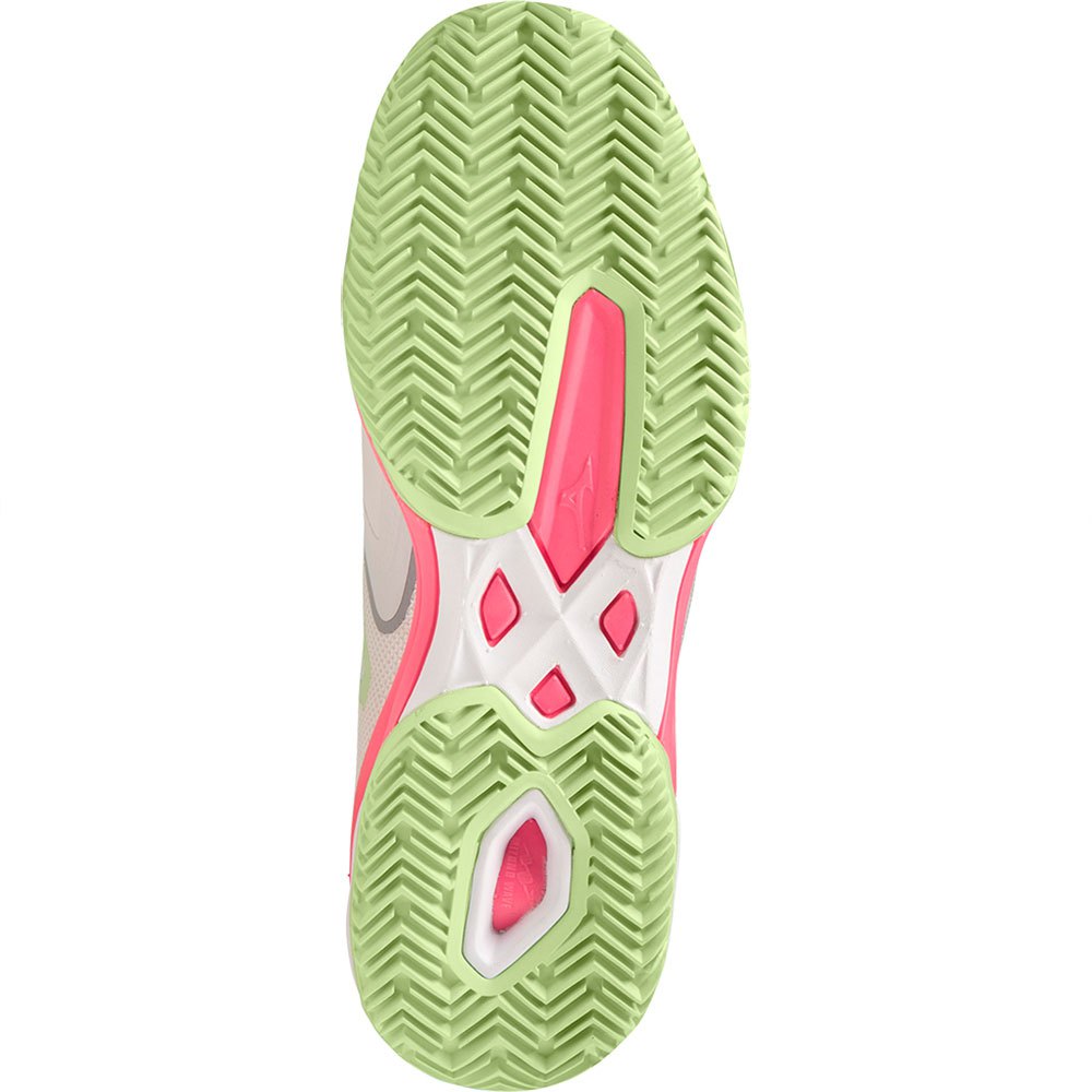 Mizuno Wave Exceed Light 2 Ladies Padel Shoes - Grey/Pink/Green