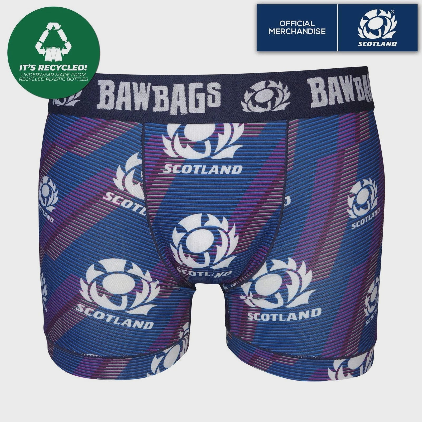 Bawbags Cool De Sacs Scotland Rugby Winger Boxer Shorts