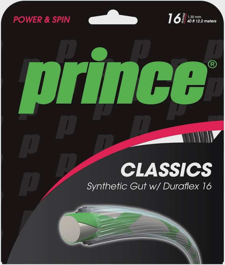 Prince Synthetic Gut Duraflex Tennis String (Black)