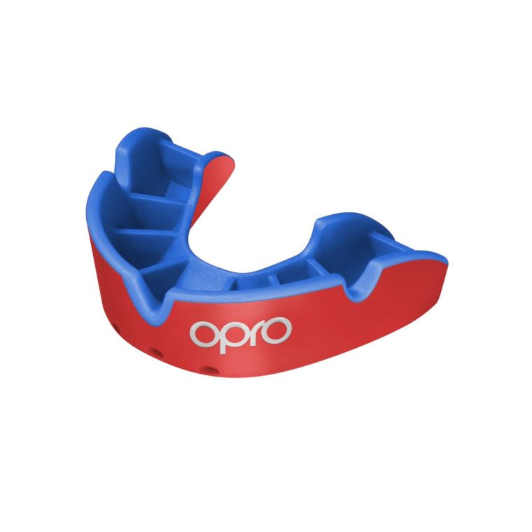 Opro Silver Superior Fit Mouthguard - Red/Blue