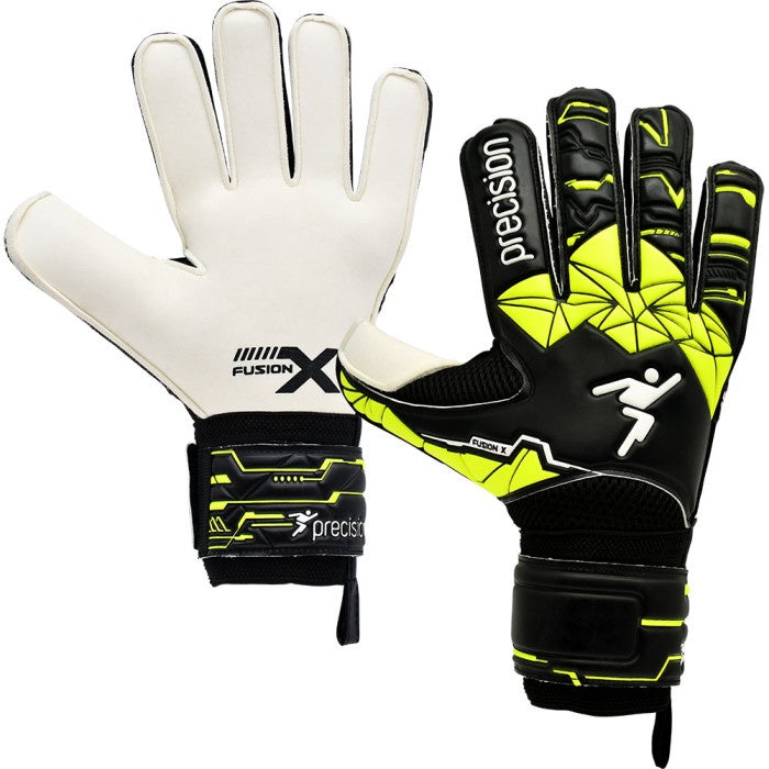 Precision Junior Fusion X Flat Cut Finger Protect GK Gloves