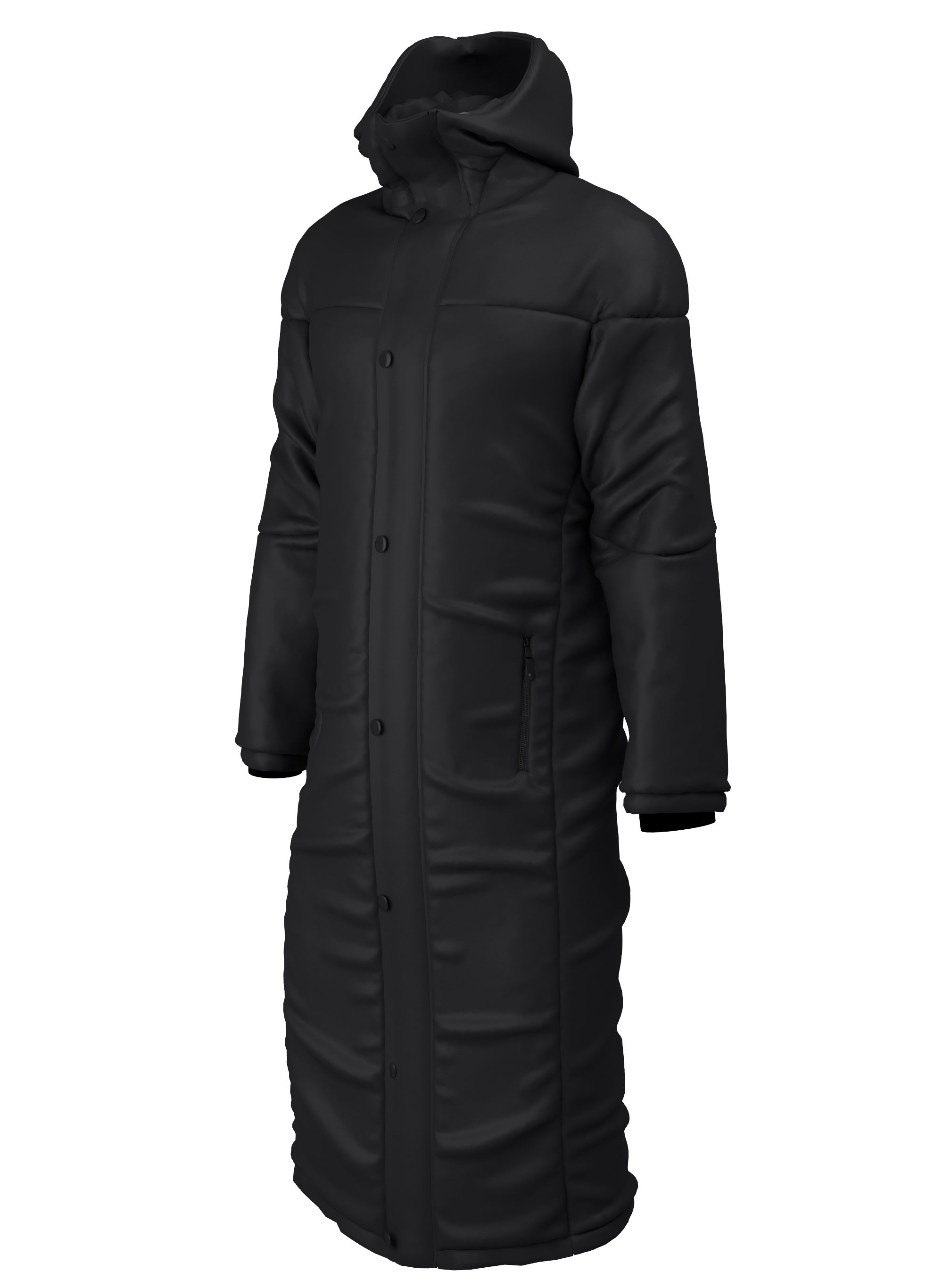 Contoured  Thermal Coat - Black