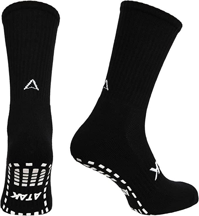 Atak Shox Mid-Leg Grip Socks-Black-Bruntsfield Sports Online