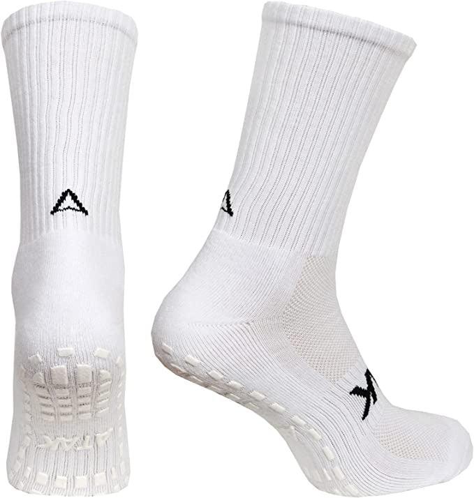 Atak Shox Mid-Leg Grip Socks-White-Bruntsfield Sports Online