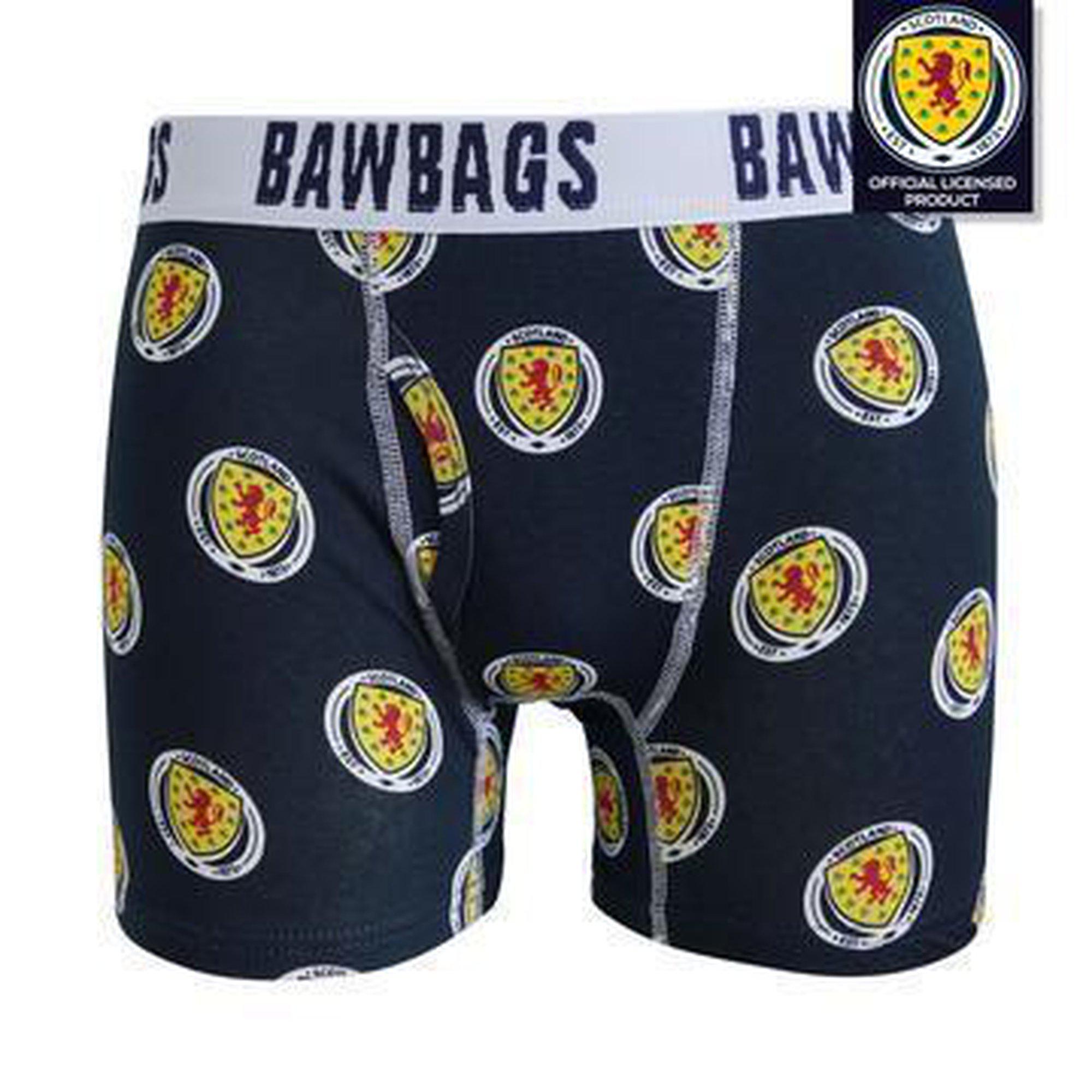 Bawbags SFA Badge Cotton Boxer Shorts-Bruntsfield Sports Online