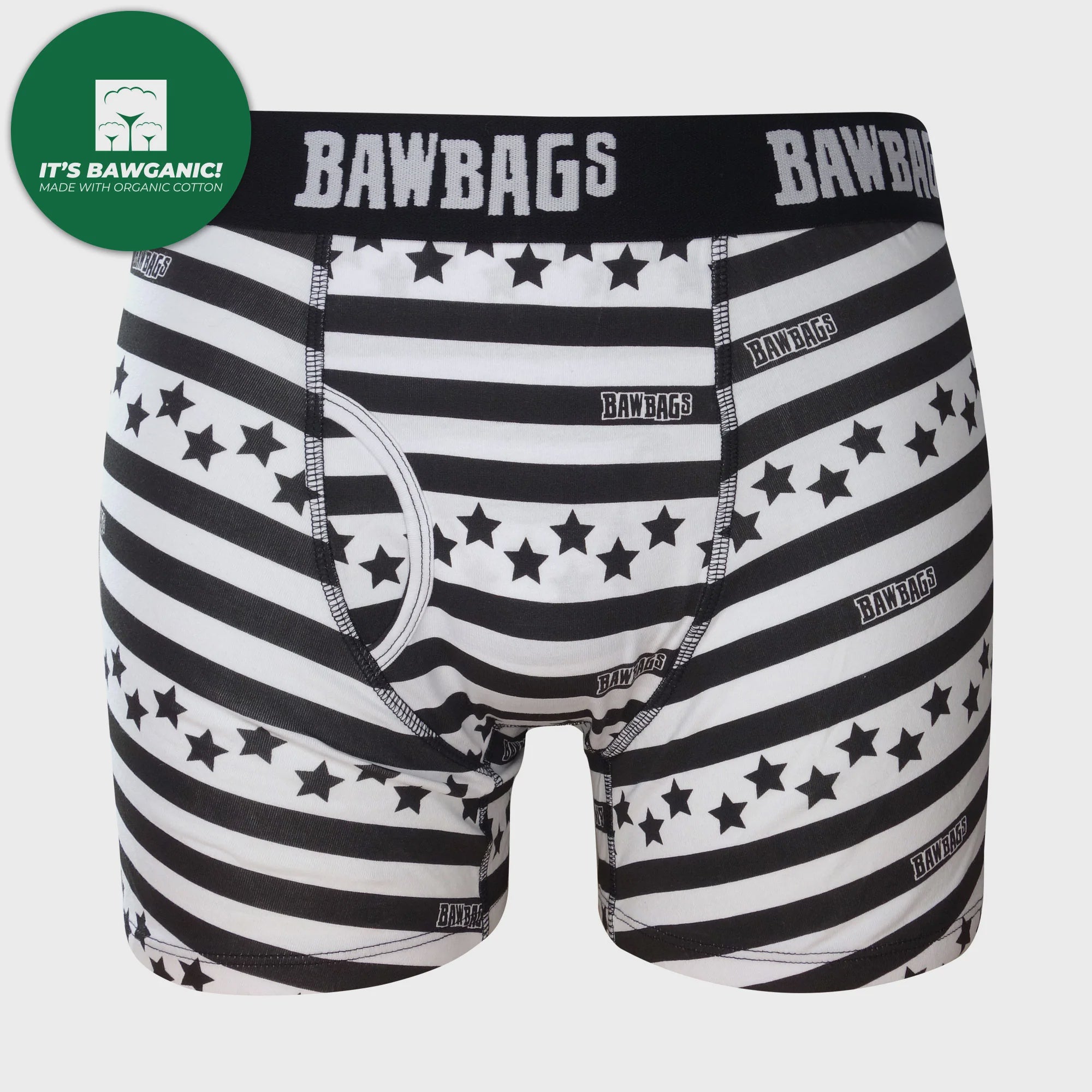 Bawbags Stars and Stripes Cotton Boxer Shorts-Bruntsfield Sports Online