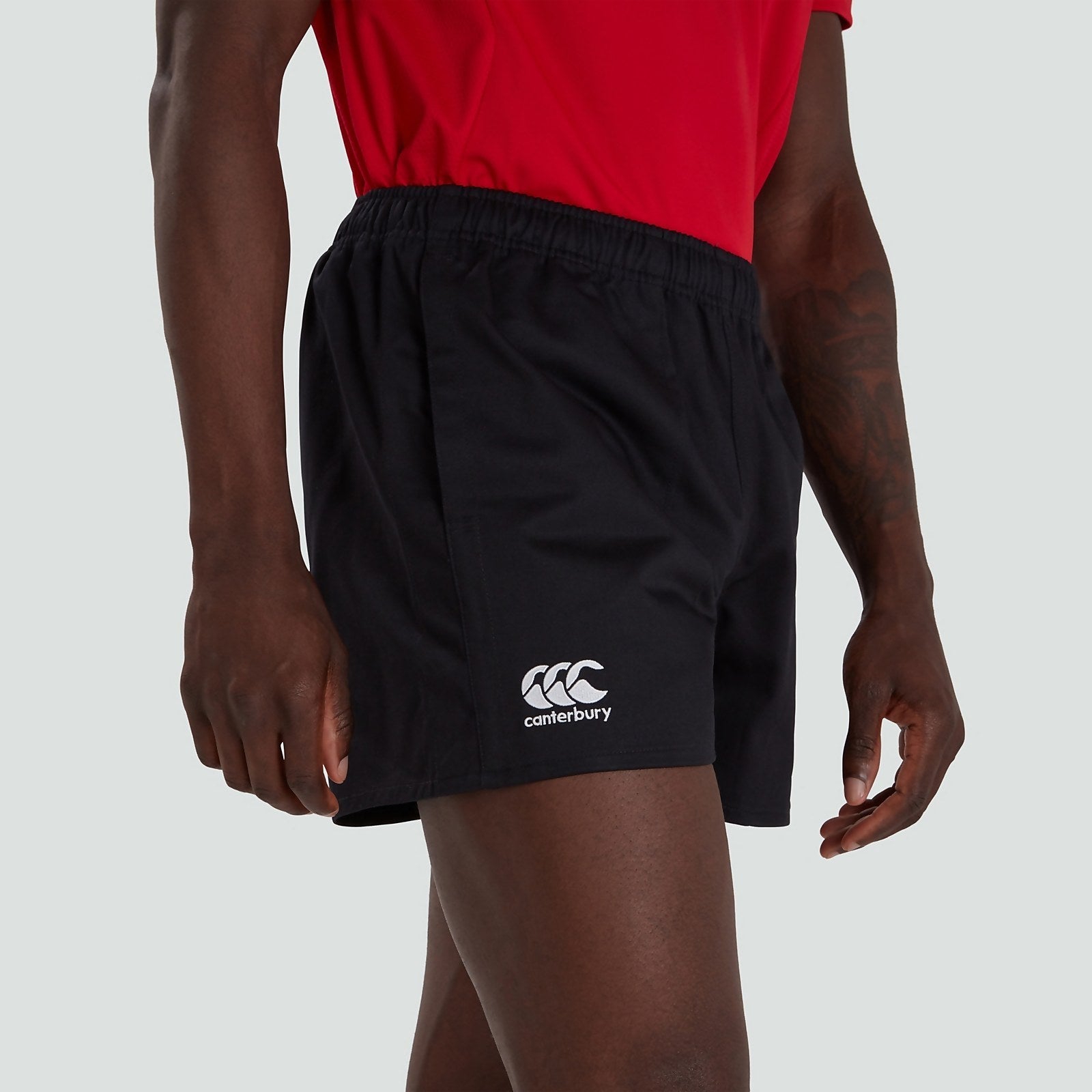 Canterbury Mens Cotton Professional Rugby Match Shorts - Black-Bruntsfield Sports Online