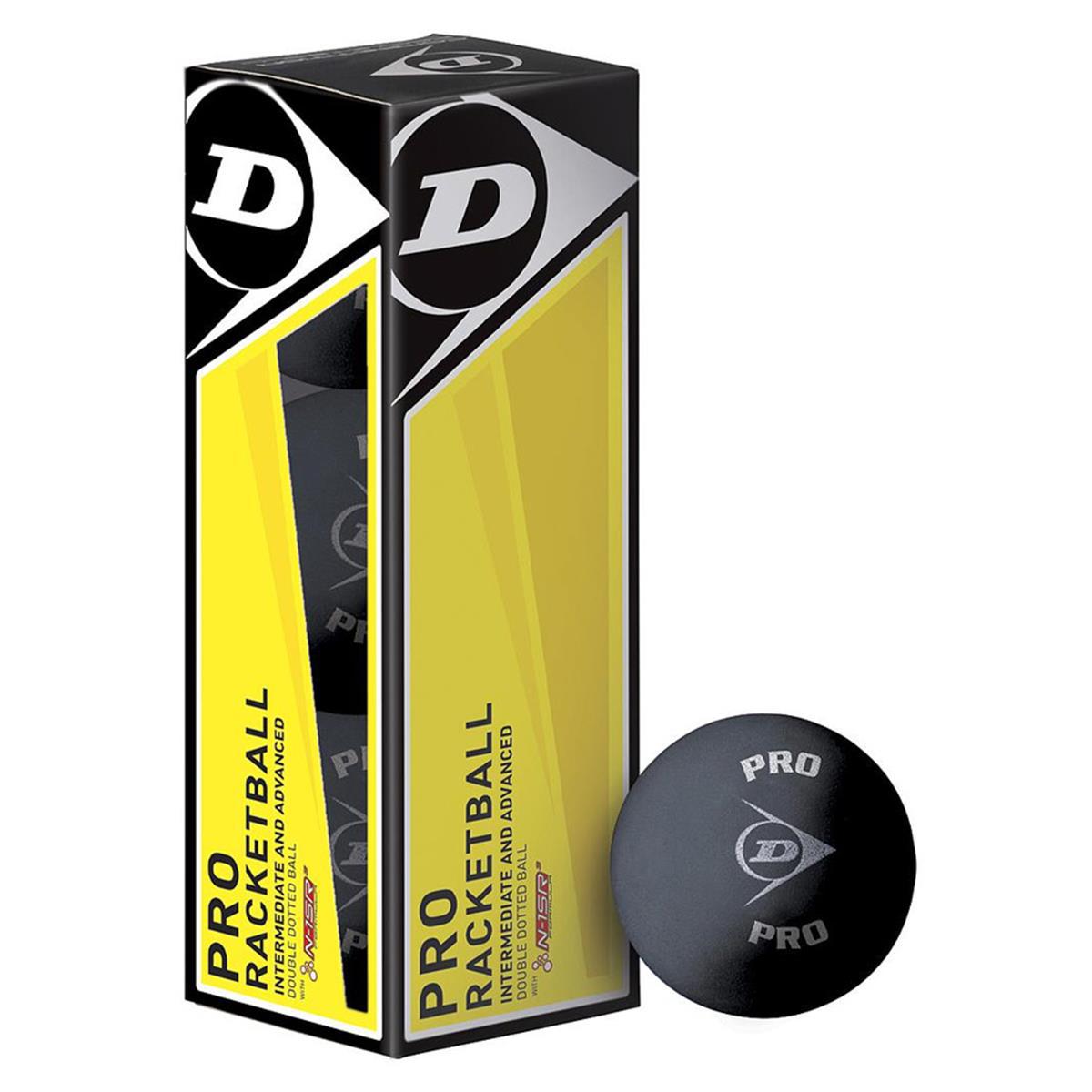 Dunlop Pro Racketball 3-pk Ball-Bruntsfield Sports Online