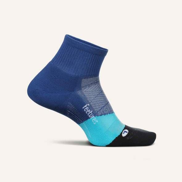 Feetures Elite Light Cushion Quarter Socks - Oceanic-Bruntsfield Sports Online