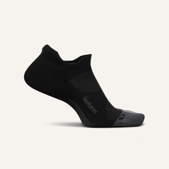 Feetures Elite Max Cushion No Show Tab Socks - Black-Bruntsfield Sports Online