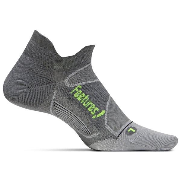 Feetures Elite Ultra Light Cushion No Show Tab Socks - Graphite/Reflector-Bruntsfield Sports Online