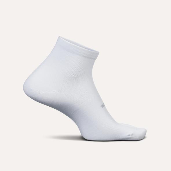 Feetures High Performance Cushion Quarter Socks - White-Bruntsfield Sports Online