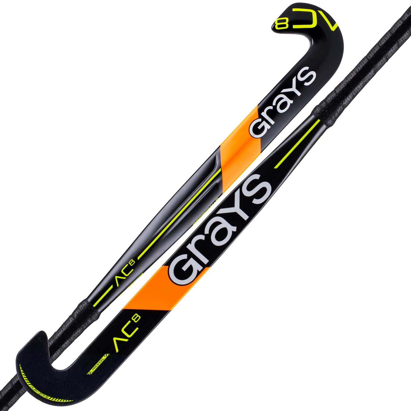 Grays AC8 Probow S Hockey Stick Black/FluoYellow-Bruntsfield Sports Online