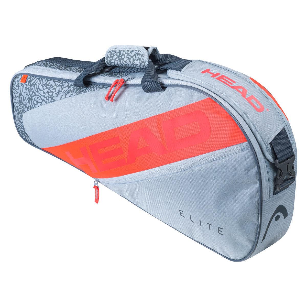 Head Elite 3R Tennis Bag - Grey/Orange-Bruntsfield Sports Online