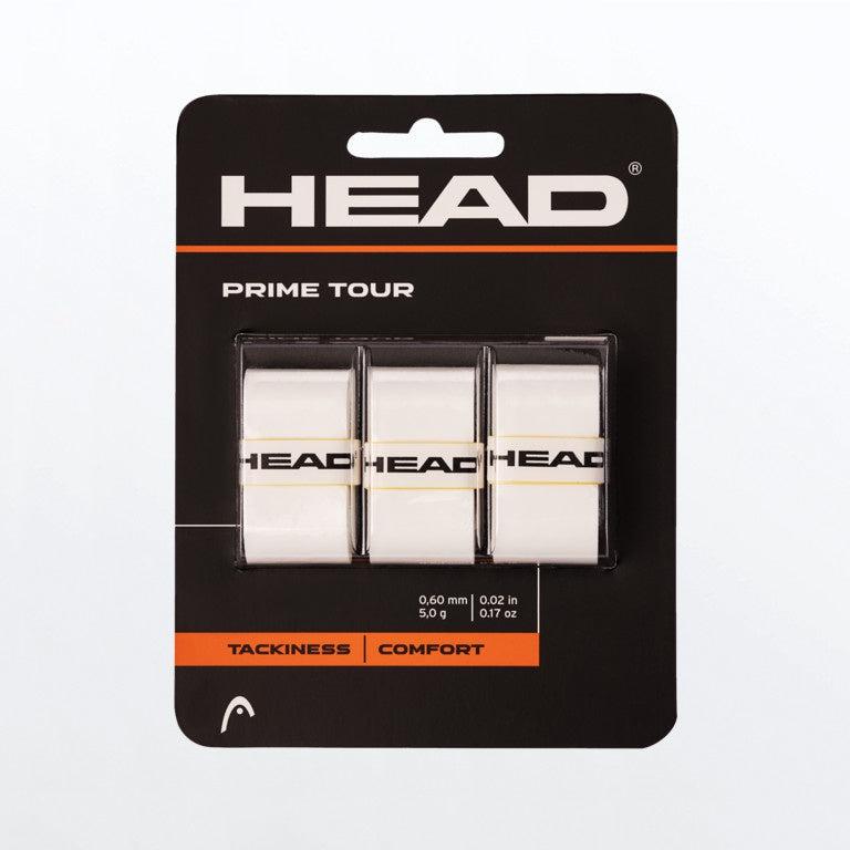 Head Prime Tour Overgrips 3Pk - White-Bruntsfield Sports Online