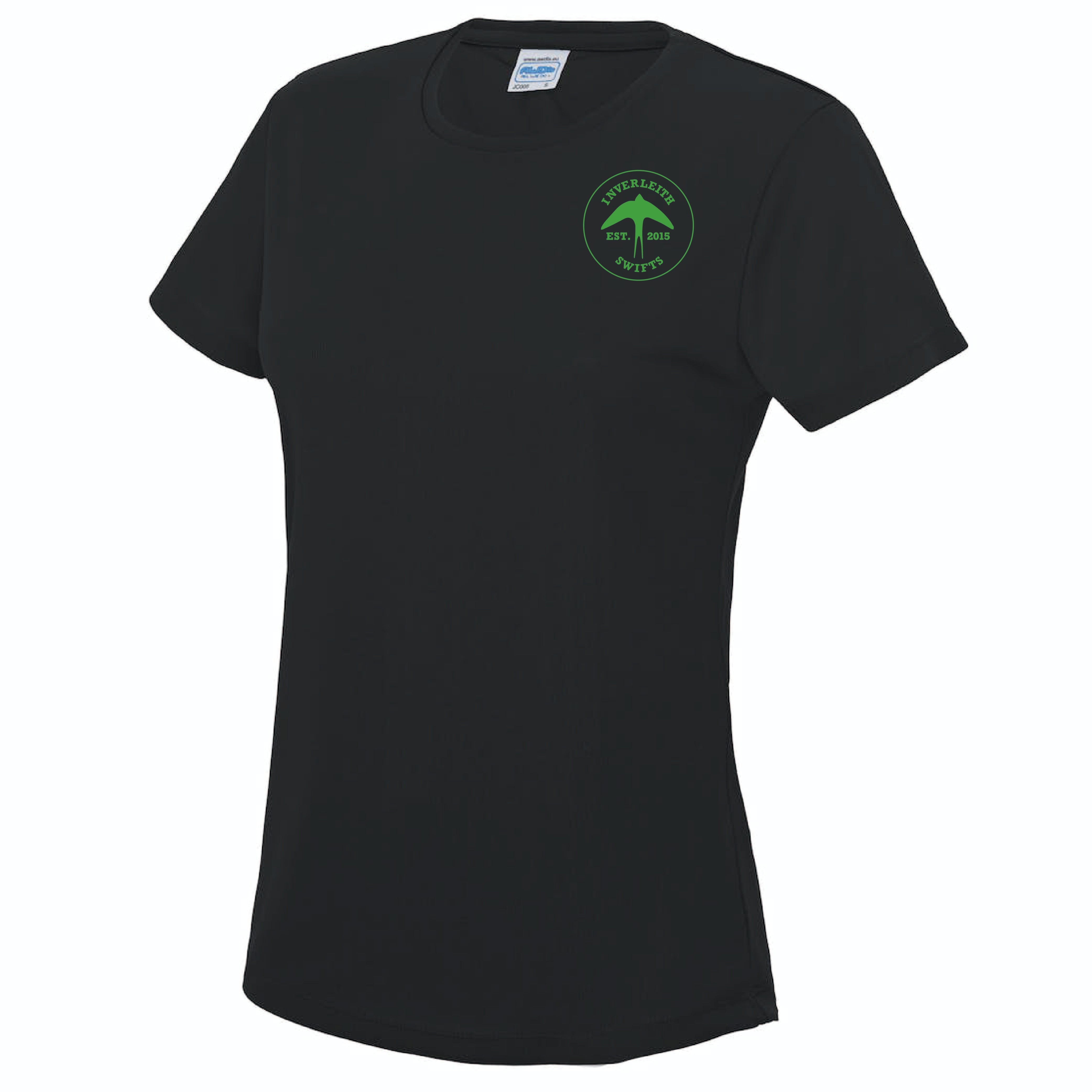 Inverleith Swifts Netball Club T Shirt-Black-Bruntsfield Sports Online