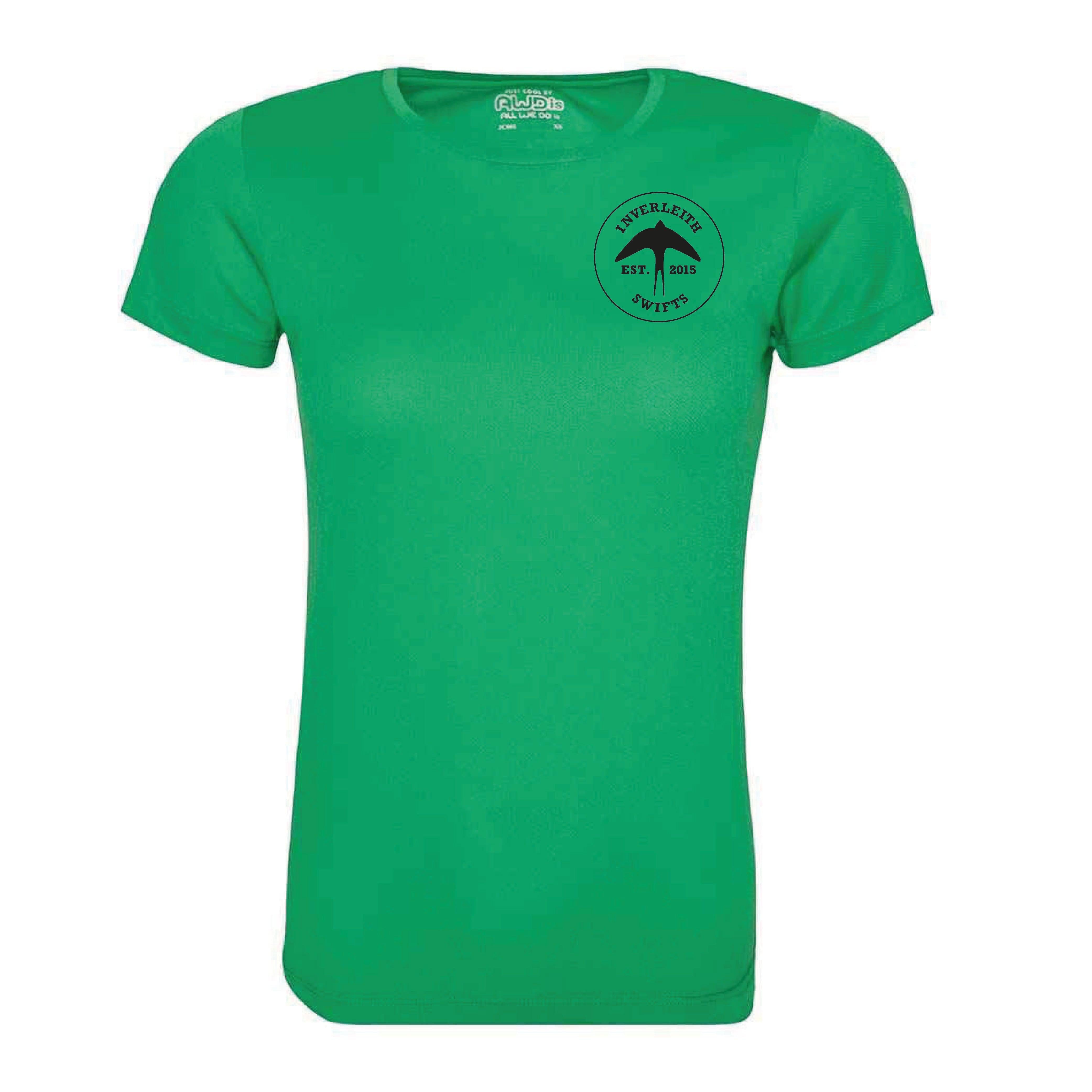Inverleith Swifts Netball Club T Shirt-Green-Bruntsfield Sports Online