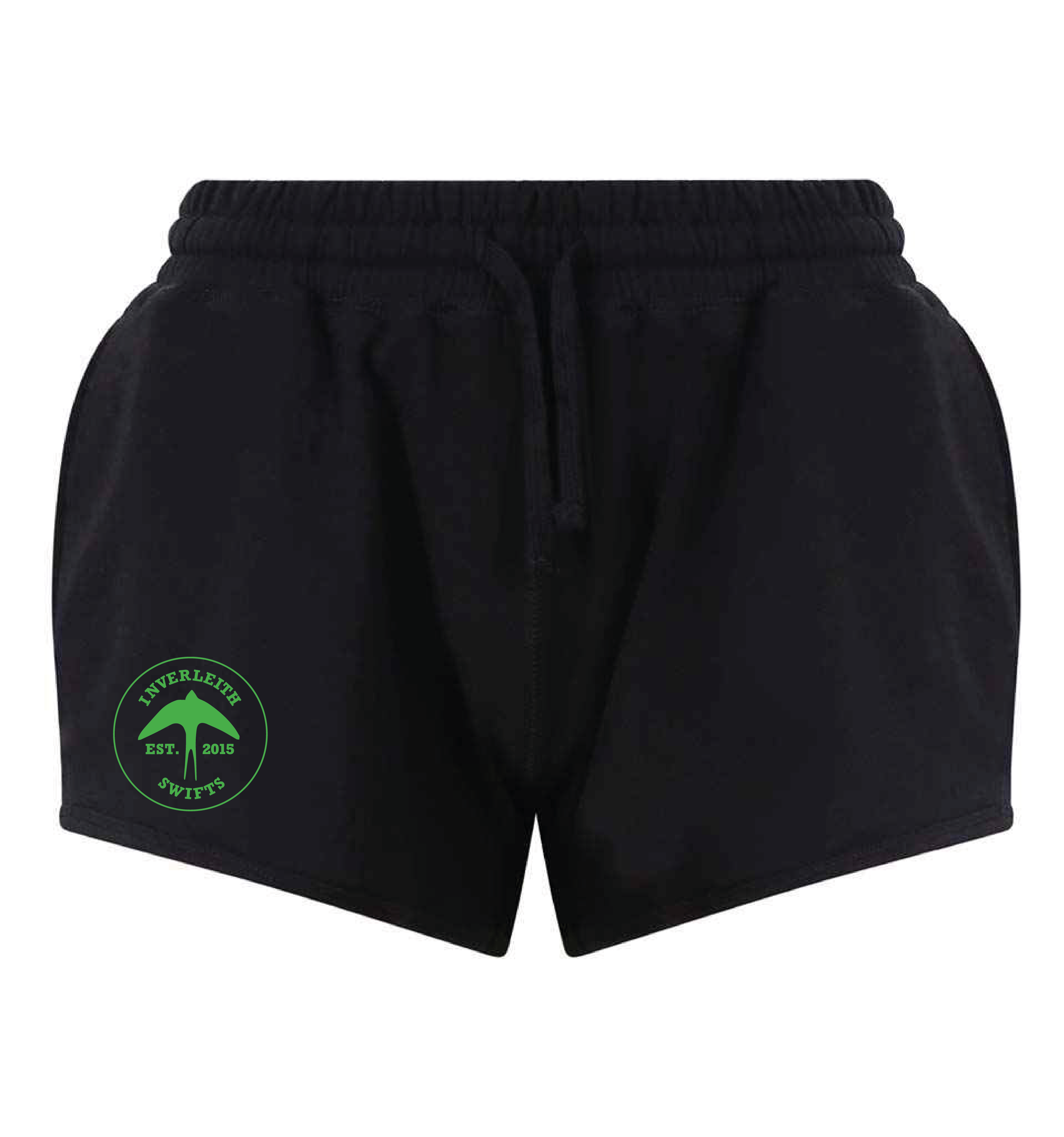 Inverleith Swifts Netball Cotton Shorts-Black-Bruntsfield Sports Online