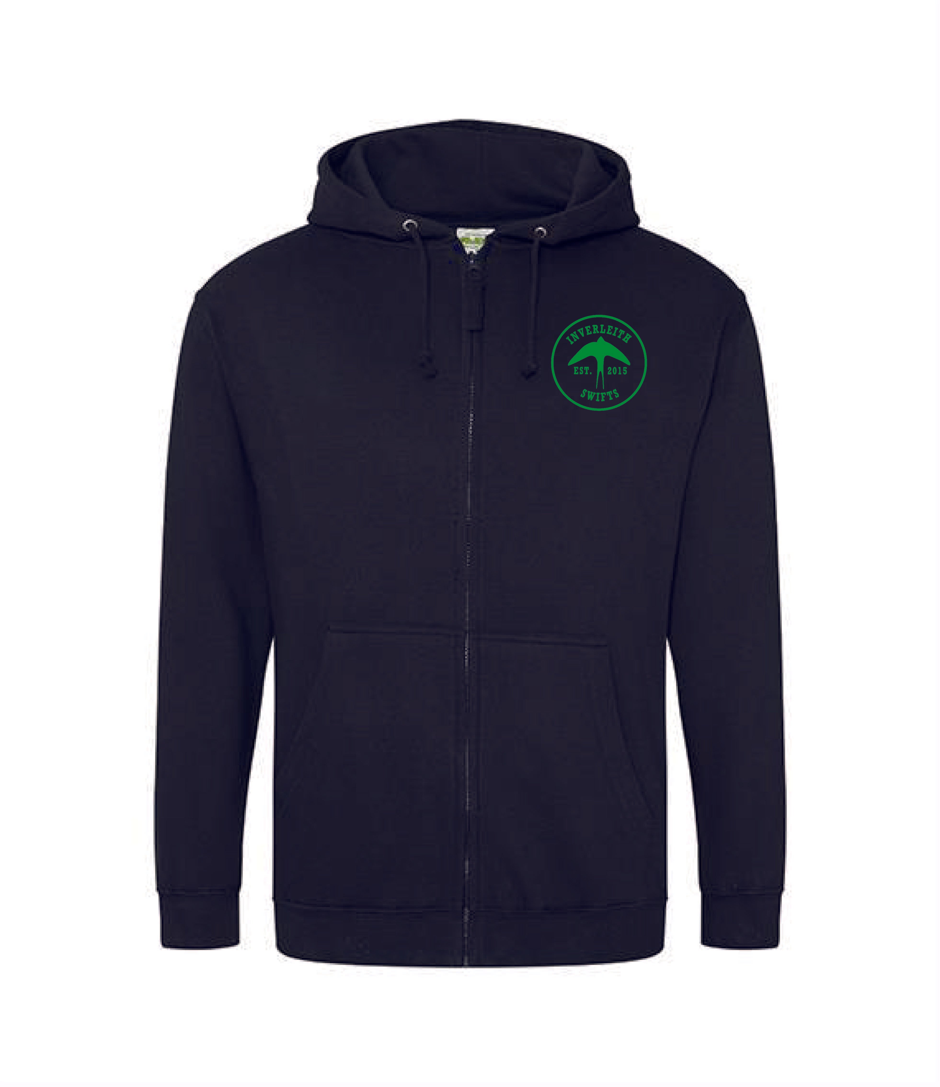 Inverleith Swifts Netball Full Zip Club Poly Hoody-Black-Bruntsfield Sports Online