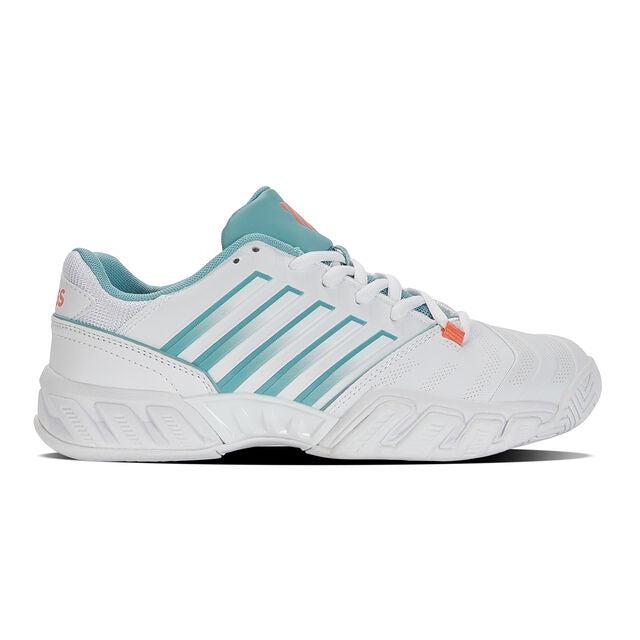 K-Swiss Bigshot Light 4 Omni Ladies Tennis Shoe - White / Nile Blue-Bruntsfield Sports Online