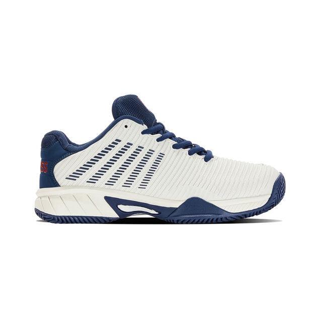 K-Swiss Hypercourt Express 2 HB Junior Tennis Shoes - White / Dark Blue-Bruntsfield Sports Online