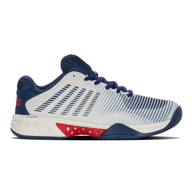 K-Swiss Hypercourt Express 2 Men's Tennis Shoes - White / Blue / Red-Bruntsfield Sports Online