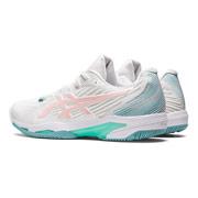 Ladies Asics Solution Speed FF 2 Tennis Shoes - White/Frosted Rose-Bruntsfield Sports Online