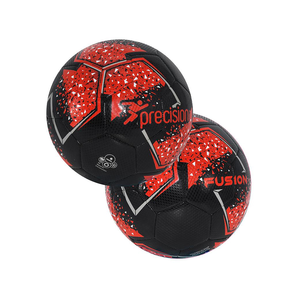 Precision Fusion Midi Size 2 Training Ball (Black/Red)