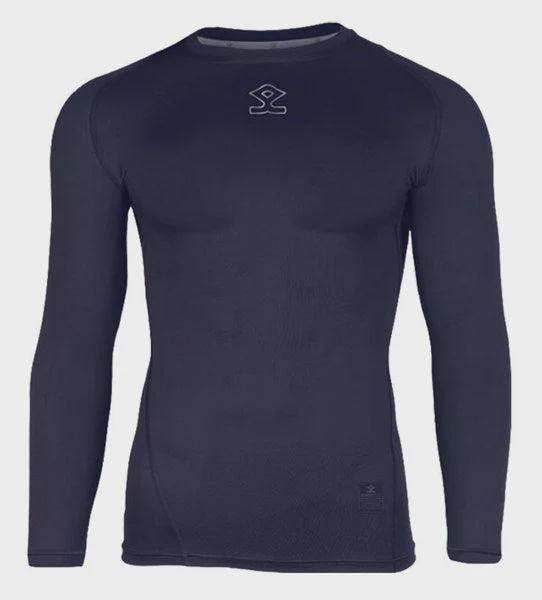 Shrey Intense Long Sleeve Baselayer - Navy-Bruntsfield Sports Online