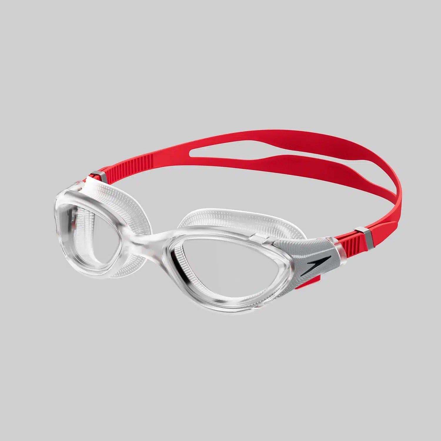 Speedo Biofuse 2.0 Goggles (Clear/Red, Adult)-Bruntsfield Sports Online